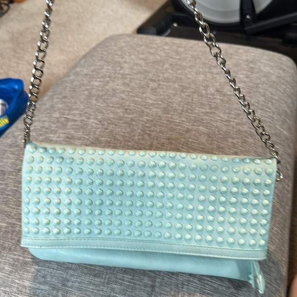ALDO blue  Colored Studded Clutch / Crossbody Bag - Picture 7 of 11